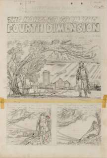 Bernard Krigstein pencil artwork and painted 3D masters for Three Dimensional EC Classics #1. | Profiles in History