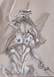 Enrico Simonato - Illustrazione Originale - "Evangelion Eva01" - tecnica mista - 30x42cm - Loose page - Other (2019) | Catawiki