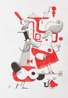 Sergio Olivotti - Illustrazione Originale - "Sexy Jazz" - copic - A4 - Loose page - Other (2019) | Catawiki