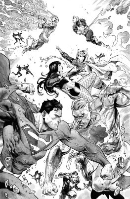 Miguel Mendonca | Justice League Knight Vision Special Splash Page | Kirby’s Comic Art