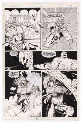 Lot 171 - R.E.B.E.L.S. ‘94 #8 DECEMBER 1994 ORIGINAL ART PAGE BY DEREC DONOVAN (LOBO APPEARANCE).