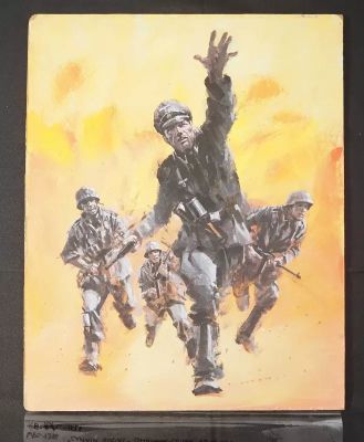 Lot 85 - WAR PICTURE LIBRARY - original colour comic cover art, gouache on board for #1386 March 1977 ’ | Excalibur Auctions