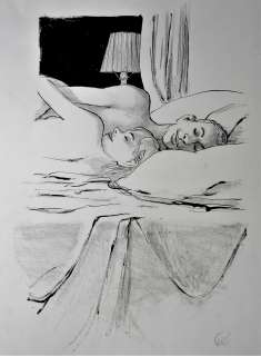 Pascal Rabaté - Sous les galets, la plage – Couverture – Illustration originale