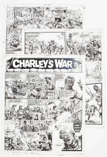 Charley‘s War three original artworks by Joe Colquhoun from Battle Action Force 485 (1984) pages
