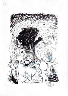 Tim Artz original drawing cover “Marten Toonder the great barribal” – American election edition | Comic Art Masters