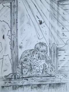 Schreurs, Eric - Originele illustratie bij het gedicht "Jenever" uit de bundel "Recreatie" van Theo van Gogh (1985) | Catawiki