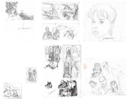 Julia 18 - Luca Vannini - 7x studi preliminari Julia N 18 - Loose page - studi originali - (2000) | Catawiki