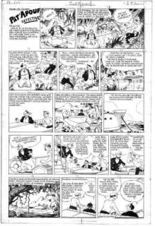 Gervy Yves (1908-1998) | GERVY Yves Â«Pat ApoufÂ». Encre de Chine pour la page 19 de l’album Â«Pat | Tessier Sarrou