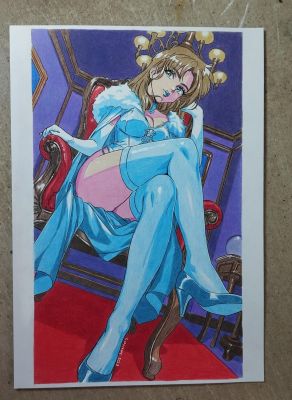 edi santosart - Emma Frost ‘9x12" art by edi santos