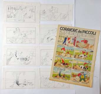 Sto (Sergio Tofano) - Tav. Origin. "Il Signor Bonaventura e l’Archeologia" - Loose page - First edition - (1957) | Catawiki