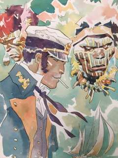 Frisano, Thomas - Dessin original couleur - Hommage Ã  Corto Maltese | Catawiki