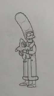 The Simpsons - Original drawing of Marge Simpson - Unique | Catawiki