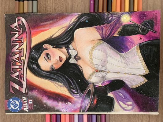 Thaís Delmanto - Zatanna Colored Pencil Sketch Cover