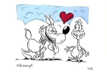 Lupo Alberto - Sommacal/Stroppi - illustrazione originale - Loose page - First edition (2018) | Catawiki