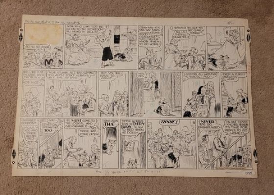 Original Edwina Dumm Tippie Comic Strip Art Sunday Page 1950 Female Cartoonist | eBay US (Buy It Now)