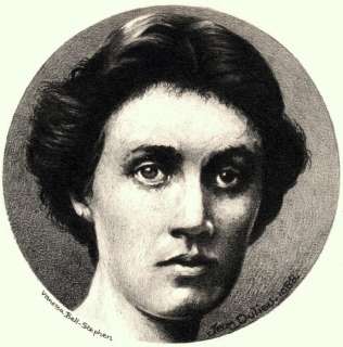 Dulieu, Jean (Oort, Jan van) - Originele cirkeltekening - Portret van Vanessa Bell-Stephen - (1988) | Catawiki