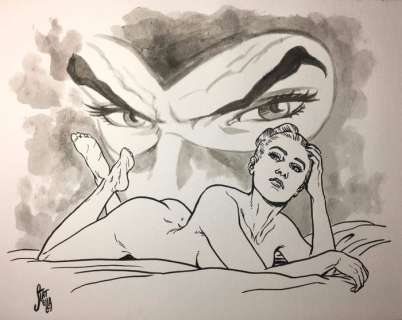 Diabolik - D. Statella - illustraz. originale â€œEva Kantâ€ - Loose page - (2020) | Catawiki