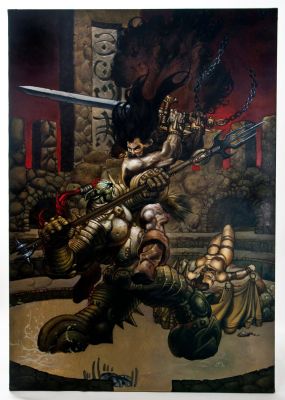 Bianchi, Simone | Item #39331 Simone Bianchi Conan the Barbarian Original Painting Specialty Piece. Simone Bianchi | Parigi Books
