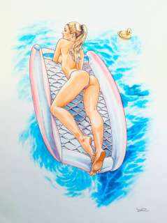 Lounis Chabane - Illustrazione originale a colori - firmato - Loose page | Catawiki