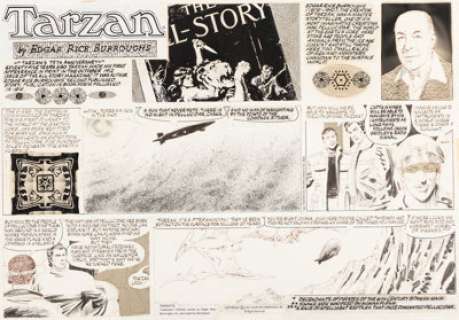 Gray Morrow Tarzan Sunday Comic Strip Original Art dated 10-4-87 (Edgar Rice Burroughs, Inc., and United Feature S... | Heritage