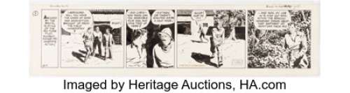 Sickles, Noel | Noel Sickles Scorchy Smith Daily Comic Strip Original Art dated 10-7-36 (Associated Press Newsfeatures, 1936).... | Heritage