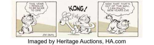 Davis, Jim | Jim Davis Garfield Daily Comic Strip Original Art dated 12-30-80 (United Feature Syndicate, 1980). ... | Heritage