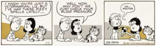 Davis, Jim | Jim Davis Garfield Daily Comic Strip Original Art dated 2-2-80 (United Feature Syndicate, 1980).... | Heritage