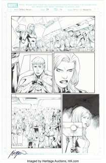 Adriano Di Benedetto [Cory Smith printed blue lines] Captain Marvel #18 (152) Story Page 6 Original Art (Marvel, 2...