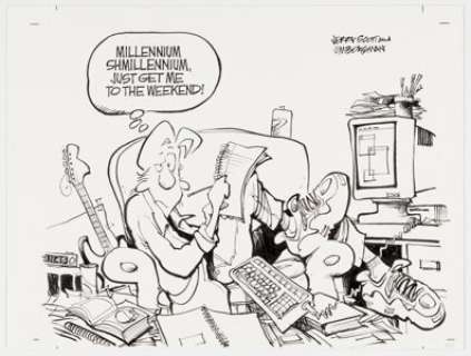 Borgman, Jim - Jerry Scott and Jim Borgman - Jeremy Illustration Zits Original Art (c. 2000)....