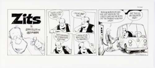 Jerry Scott and Jim Borgman Zits Sunday Comic Strip Original Art dated 9-21-08 (King Features Syndicate, 2008). | Heritage
