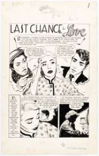 Nick Cardy Popular Romance #24 "Last Chance for Love" Story Page 1 Original Art (Pines, 1953). | Heritage