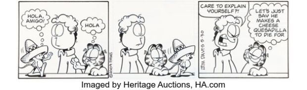 Jim Davis Garfield Daily Comic Strip Original Art dated 5-30-09 (PAWS, 2009). | Heritage