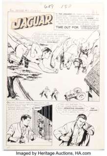 John Rosenberger Adventures of the Jaguar #9 Complete 8-Page Story Original Art (Archie, 1962). (Total: 8 Original Art) | Heritage