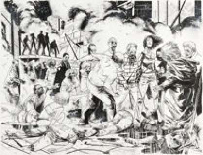 Max Fiumara Warren Ellis Blackgas2 #3 Wraparound Variant Cover Original Art (Avatar Press, 2007).