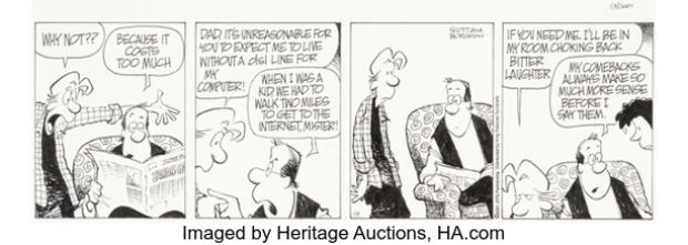 Jerry Scott and Jim Borgman Zits Daily Comic Strip Original Art dated 1-3-01 (King Features Syndicate, 2001). | Heritage