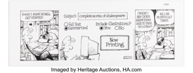 Jerry Scott and Jim Borgman Zits Daily Comic Strip Original Art dated 2-9-99 (King Features Syndicate, 1999). | Heritage
