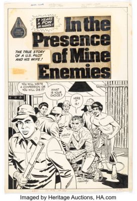 Al Hartley In The Presence of Mine Enemies Cover Original Art (Archie/Spire/Revell, 1973). | Heritage