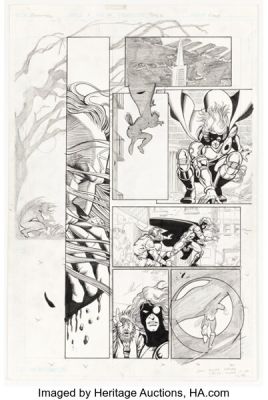 George Pérez and John Lowe Break-Thru #1 Night Man Story Page 14 Original Art (Malibu/Ultraverse, 1993). | Heritage