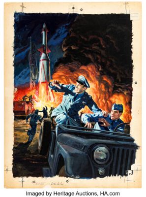 George Wilson Four Color #939 - Milton Caniff’s Steve Canyon Cover Original Art (Dell, 1958). | Heritage