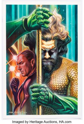 Felipe Massafera Action Comics #1060 "Aquaman and the Lost Kingdom" Variant Cover Painting Original Art (DC, 2024). | Heritage