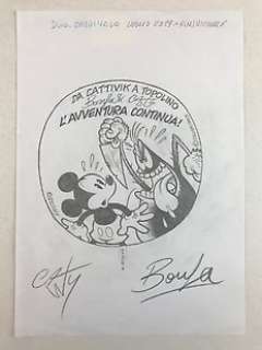 Massimo Bonfatti - Illustr. Origin. "Da Cattivik a Topolino: L’Avventura Continua!" - Loose page - First edition | Catawiki