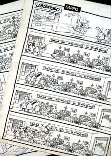 Historieta Original de Manuel Vázquez - Laboratorio 2p, El Papus n.385 p.16-17, Año 1981