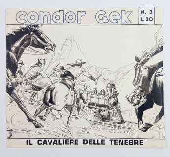 Condor Gek n. 3 - Originale di Copertina "Il Cavaliere delle Tenebre" - Loose page - First edition | Catawiki