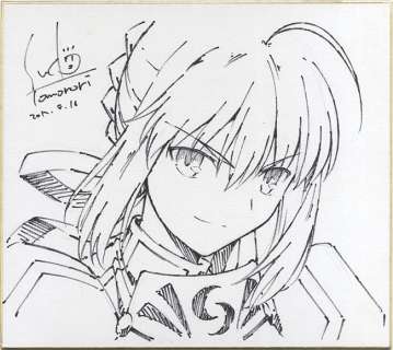 Sudo Tomonori Handwritten shikishi"Fate / Zero" Saber | Mandarake (Big Web)