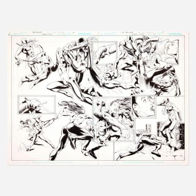 Lot 173 - Joe Bennett and Jack Jadson, Terror Titans #3 Story Pages 14 and 15 Original Art (DC Comics, 2009)