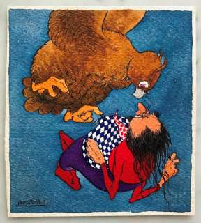 Paulus de Boskabouter - Eucalypta en Oehoeboeroe in verhitte discussie. - Loose page - O.I. ink and watercolor - (1961/1962) | Catawiki