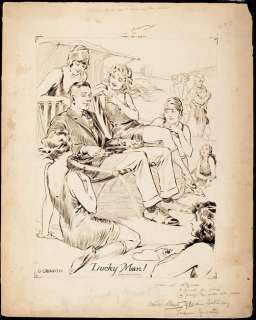 Cravath, Glenn | New Yorker/Saturday Evening Post Illustration "Lucky Man" | Art4Comics