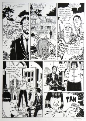 François Ravard | » Nestor Burma dans l’île » – Planche originale- Page n° 77 – François Ravard | Zic et Bul