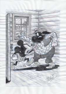 Mickey Mouse - Millet - Original drawing - Size: 42 x 30 cm. - First edition | Catawiki
