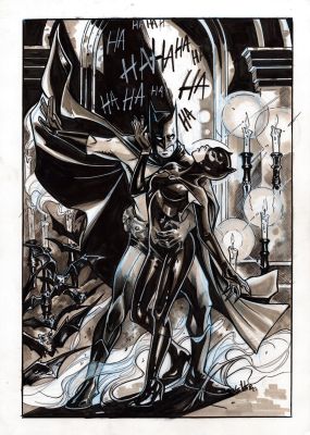 Catwoman Knight Terrors Original Cover Art - Leila Leiz | Comix Art Studio